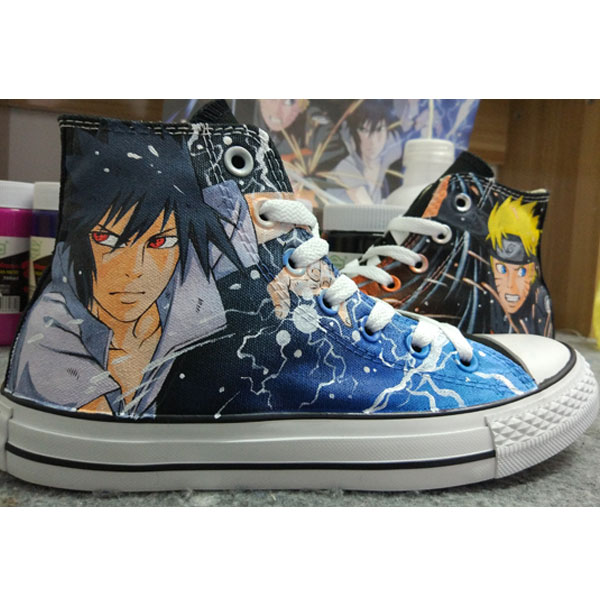 One Piece Anime Fashion Canvas Shoes for Men Women Hand Painted