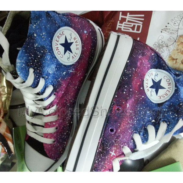 Galaxy Shoes Canvas Shoes Hand-Painted Shoes Custom Canvas Shoes [0701 ...